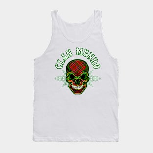 Scottish Clan Munro Tartan Celtic Skull Tank Top